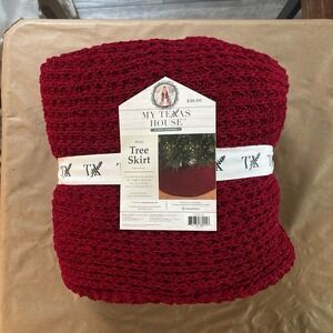 MY TEXAS HOUSE RED TREE SKIRT